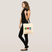 Peace Love Genealoge Cute Genealogist Tote Bag (Voorkant (model))