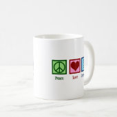 Peace Love Genealogie Koffiemok (Voorkant rechts)