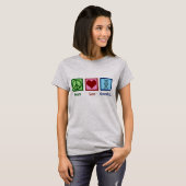 Peace Love Genealogie T-shirt (Voorkant volledig)