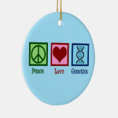 Peace Love Genetics Keramisch Ornament (Rechts)
