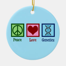 Peace Love Genetics Keramisch Ornament