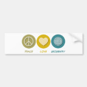 Peace Love Geography Bumpersticker (Voorkant)