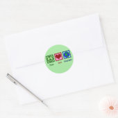 Peace Love Geography Teacher Ronde Sticker (Envelop)