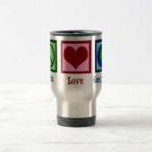 Peace Love Geography Teacher Wereldkaart Reisbeker (Center)