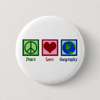 Peace Love Geography Teacher Wereldkaart