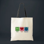 Peace Love Geography Teacher Wereldkaart Tote Bag<br><div class="desc">Een coole kerstcadeau voor aardrijkskundigen met een schattig vredesteken, hart en wereldbol van de aarde.</div>