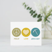 Peace Love Geology Briefkaart (Staand voorkant)