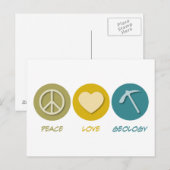 Peace Love Geology Briefkaart (Voorkant / Achterkant)