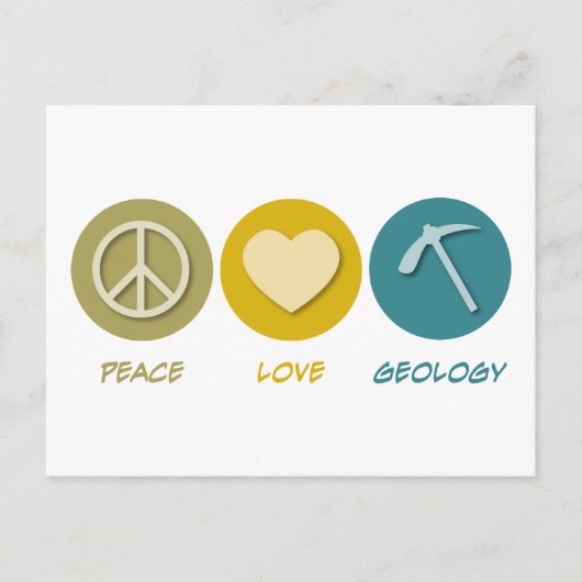 Peace Love Geology Briefkaart (Voorkant)
