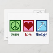 Peace Love Geology Briefkaart (Voorkant / Achterkant)