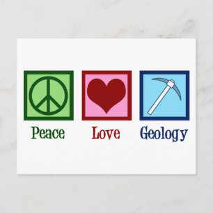 Peace Love Geology Briefkaart
