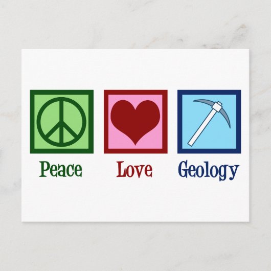 Peace Love Geology Briefkaart (Voorkant)