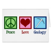 Peace Love Geology Card (Voorkant Horizontaal)