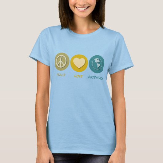 Peace Love Geophysics T-shirt (Voorkant)