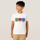 Peace Love Gerbils Kinder T-shirt (Voorkant volledig)