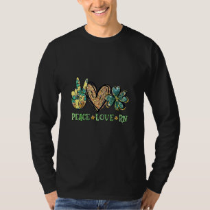 Peace Love Geregistreerde Verpleegster St Patrick' T-shirt