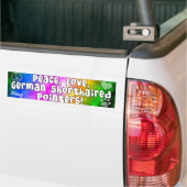 Peace Love German Shorthair Pointer Bumpersticker (Op Truck)
