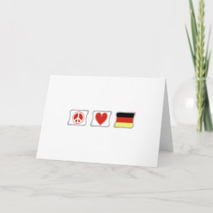 Peace Love Germany Portret groet Kaart