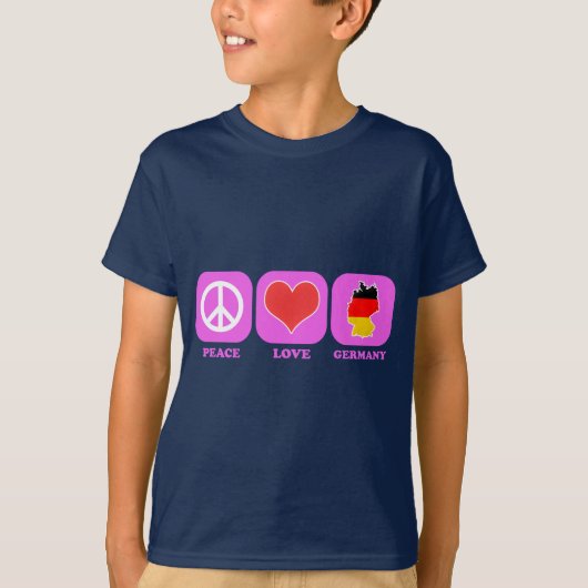 Peace Love Germany T-shirt (Voorkant)