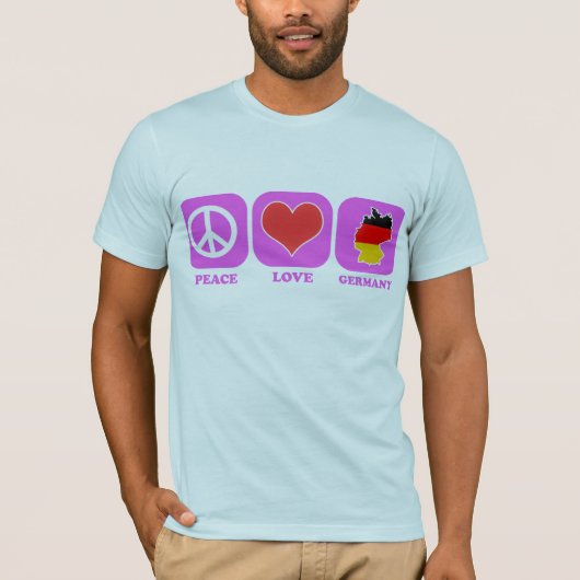 Peace Love Germany T-shirt (Voorkant)