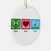 Peace Love Gese Keramisch Ornament (Rechts)