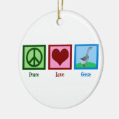 Peace Love Gese Keramisch Ornament (Links)