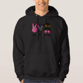Peace Love Get Loaded Leopard Messy Bun Mo Hoodie (Voorkant)
