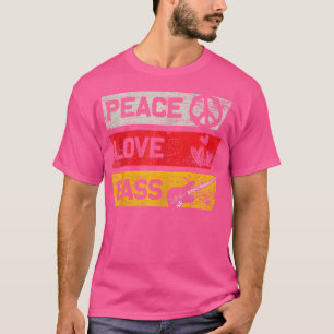 Peace Love Gift Bassist basgitarist basgitaar T-shirt