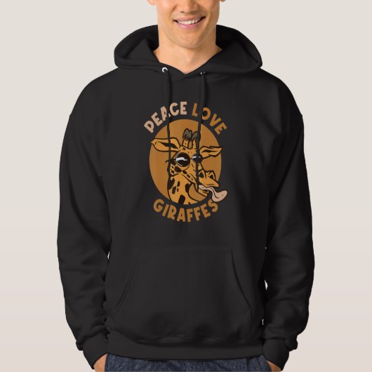 Peace Love Giraffes Hoodie (Voorkant)