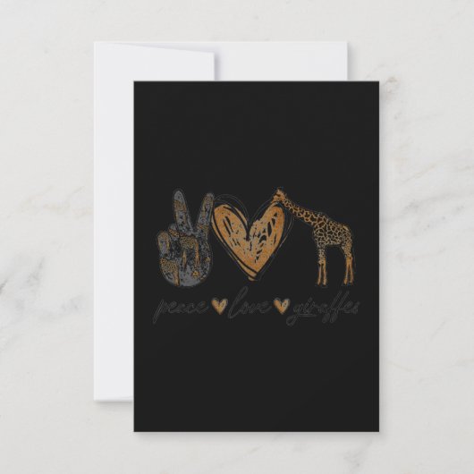 Peace Love Giraffes Kaart (Voorkant)