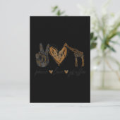 Peace Love Giraffes Kaart (Staand voorkant)