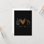 Peace Love Giraffes Kaart (Voorkant / Achterkant in situ)