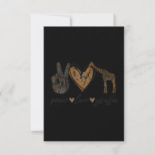 Peace Love Giraffes Kaart
