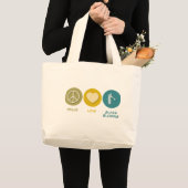 Peace Love Glass Baming Grote Tote Bag (Voorkant (product))