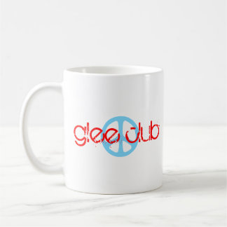 Peace Love Glee Club [ Retro White Cafe Mok ]