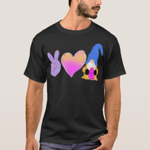 Peace Love Gnome Holding Easter EgLove Easter East T-shirt