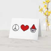 Peace Love Gnome Kaart (Gele Bloem)