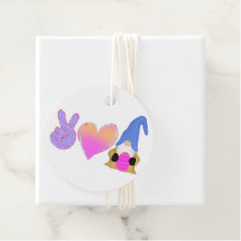 Peace Love Gnome | Pasgeborene bij pasta Bedankjes Labels