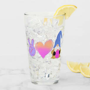 Peace Love Gnome   Pasgeborene bij pasta Glas