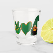 Peace Love Gnome | Sublimatie van St Patrick's Day Shot Glas (Voorkant)