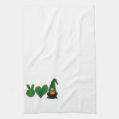 Peace Love Gnome | Sublimatie van St Patrick's Day Theedoek (Verticaal)