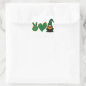 Peace Love Gnome | Sublimatie van St Patrick's Day Vierkante Sticker (Tas)
