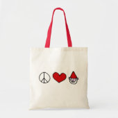 Peace Love Gnome Tote Bag (Voorkant)