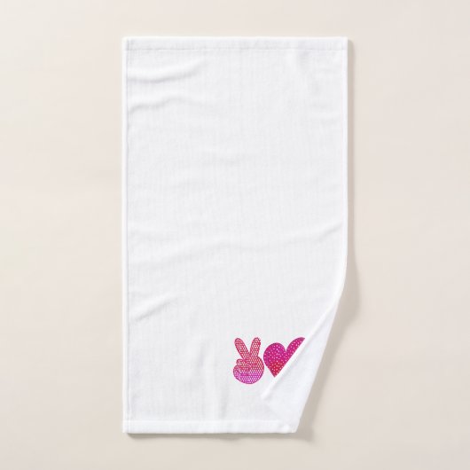 Peace Love Gnome | Valentijnsdag Bad Handdoek (Handdoek)