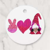 Peace Love Gnome | Valentijnsdag Bedankjes Labels (Achterkant)