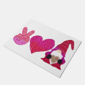 Peace Love Gnome | Valentijnsdag Deurmat (Schuin)