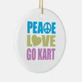 Peace Love Go Kart Keramisch Ornament (Rechts)