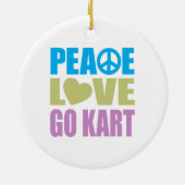 Peace Love Go Kart Keramisch Ornament (Achterkant)
