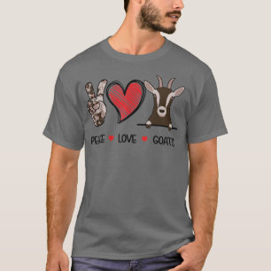 Peace Love Goats Boerderij Goat Lover Giften for M T-shirt