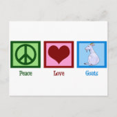 Peace Love Goats Briefkaart (Voorkant)